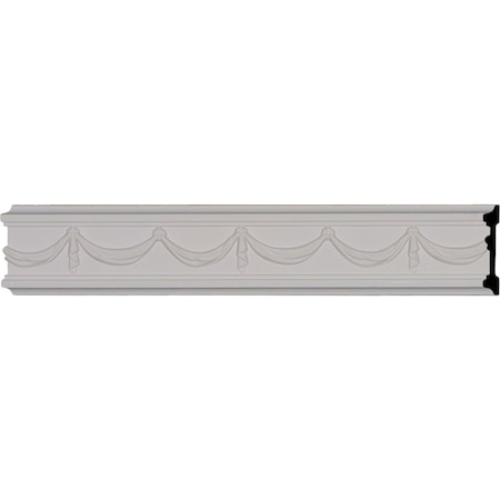 Ekena Millwork 2 1/2"H x 1/2"P x 94 1/2"L, (4 3/4" Repeat), Federal Chair Rail CHA02X01FE